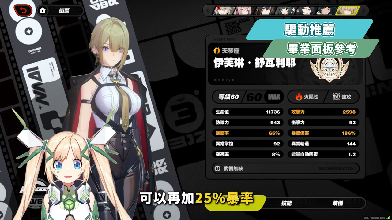 【絕區零】伊芙琳💜全方位培養手冊▸身材超辣火屬大C🔥和「耀嘉音」組成完美CP！阿嬤也會的「彈指6連攜」手法！抽取建議/影畫效果/音擎/驅動推薦 ▹璐洛洛◃ - 絕區零, 伊芙琳 - 敗家達人推薦