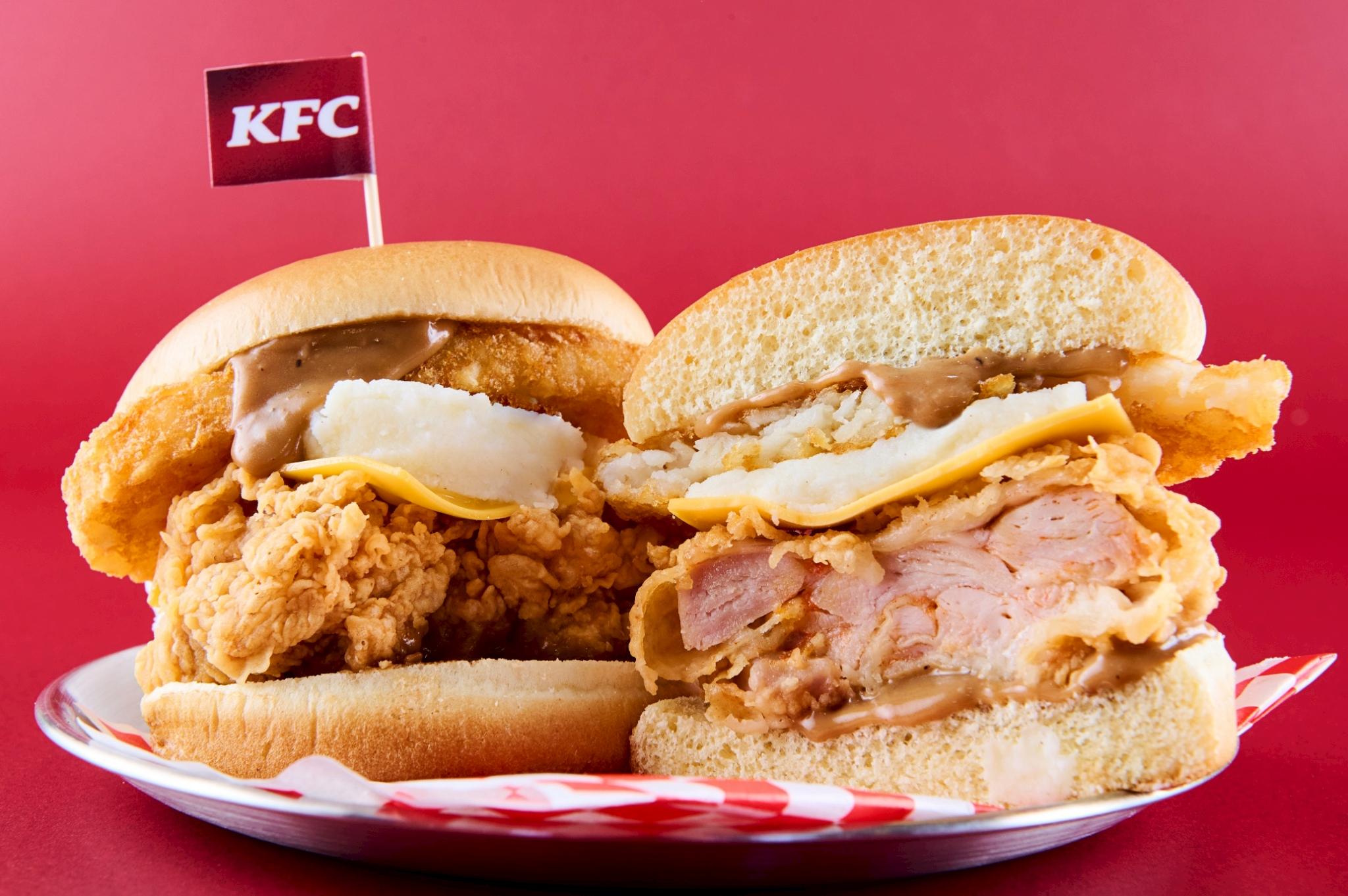 紅遍韓網肯德基「肉汁薯泥咔啦雞腿堡」Gravy Tower Burger升級空降登場 - 肯德基, 肉汁薯泥咔啦雞腿堡, Tower Burger, 浮誇系漢堡 - 敗家達人推薦