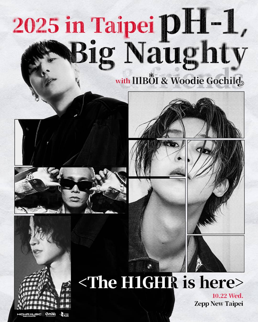 pH-1、BIG Naughty 領軍！攜 lIlBOI、Woodie Gochild 訂10/22登台H1GHR唱嘻哈狂歡 - Zepp New Taipei, pH-1, BIG Naughty, Show Me The Money 9, lIlBOI, Woodie Gochild, 2025 pH-1 & Big Naughty, H1GHR MUSIC - 敗家達人推薦