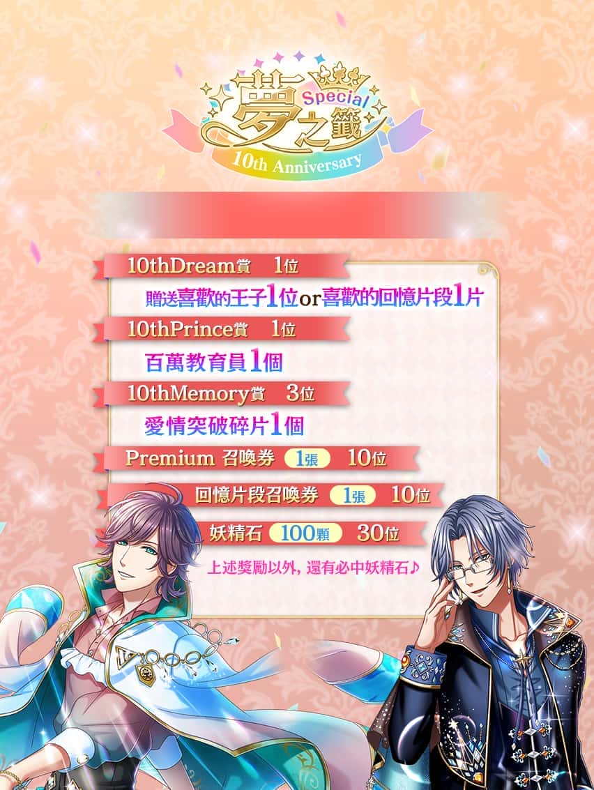 公主集合！《夢王國與沉睡中的100位王子殿下》繁中版10週年 第二波活動釋出！ - 和信超媒體, 夢王國與沉睡中的100位王子殿下, 夢100, 戲谷, Dear My Princess - 敗家達人推薦