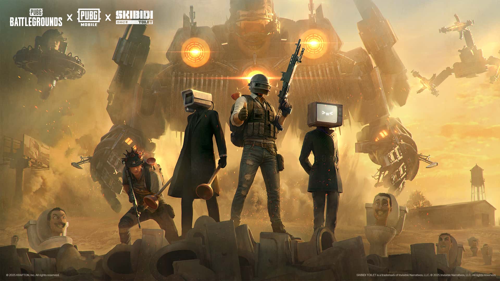 【新聞稿 2025. 09. 25】 《絕地求生》與《絕地求生M》宣布攜手「Skibidi Toilet」迎接萬聖節合作！ - 絕地求生, PUBG, KRAFTON, Skibidi Toilet - 敗家達人推薦