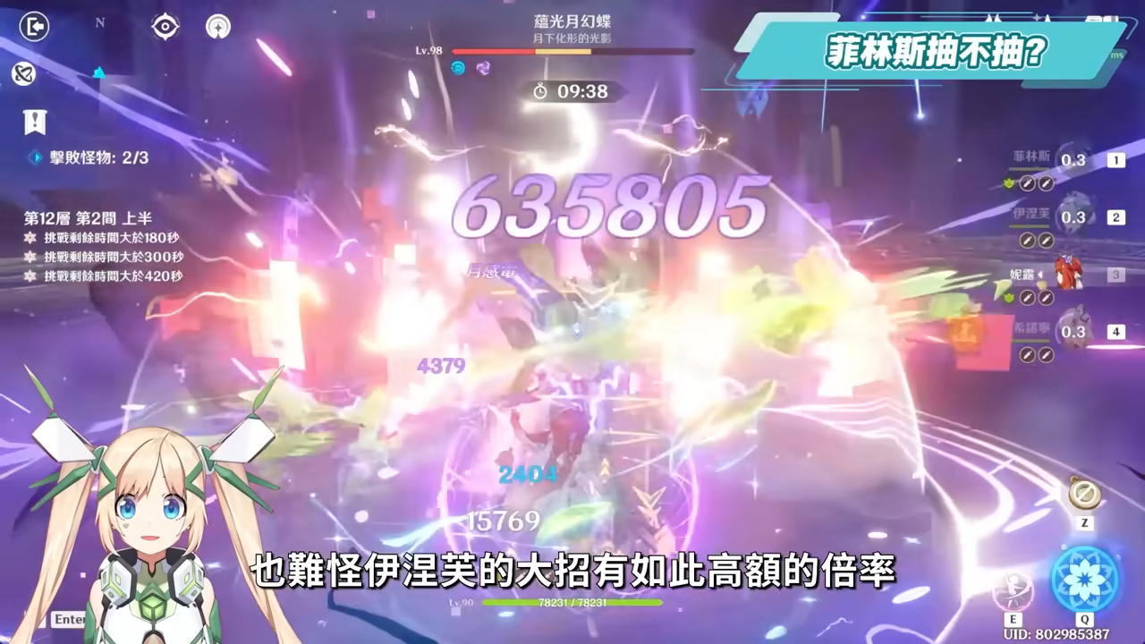 【原神】菲林斯👻培養放大鏡▸不只是月感電大C，還是低金戰神？需要伊涅芙嗎？幽境危戰難度6輕鬆通關！技能解析/聖遺物/武器/命座/畢業面板! ▹璐洛洛◃ - 原神, 菲林斯 - 敗家達人推薦