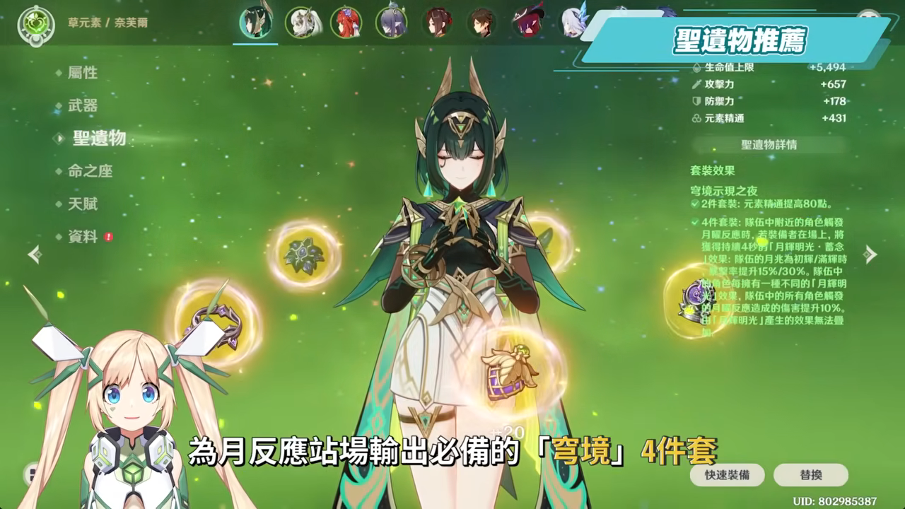 【原神】奈芙爾🐈⬛培養放大鏡▸數值爆表💥月綻放大C!是否綁定菈烏瑪?隊友如何選擇?技能解析/聖遺物/武器/命座/畢業面板! ▹璐洛洛◃ - 原神, 奈芙爾 - 敗家達人推薦