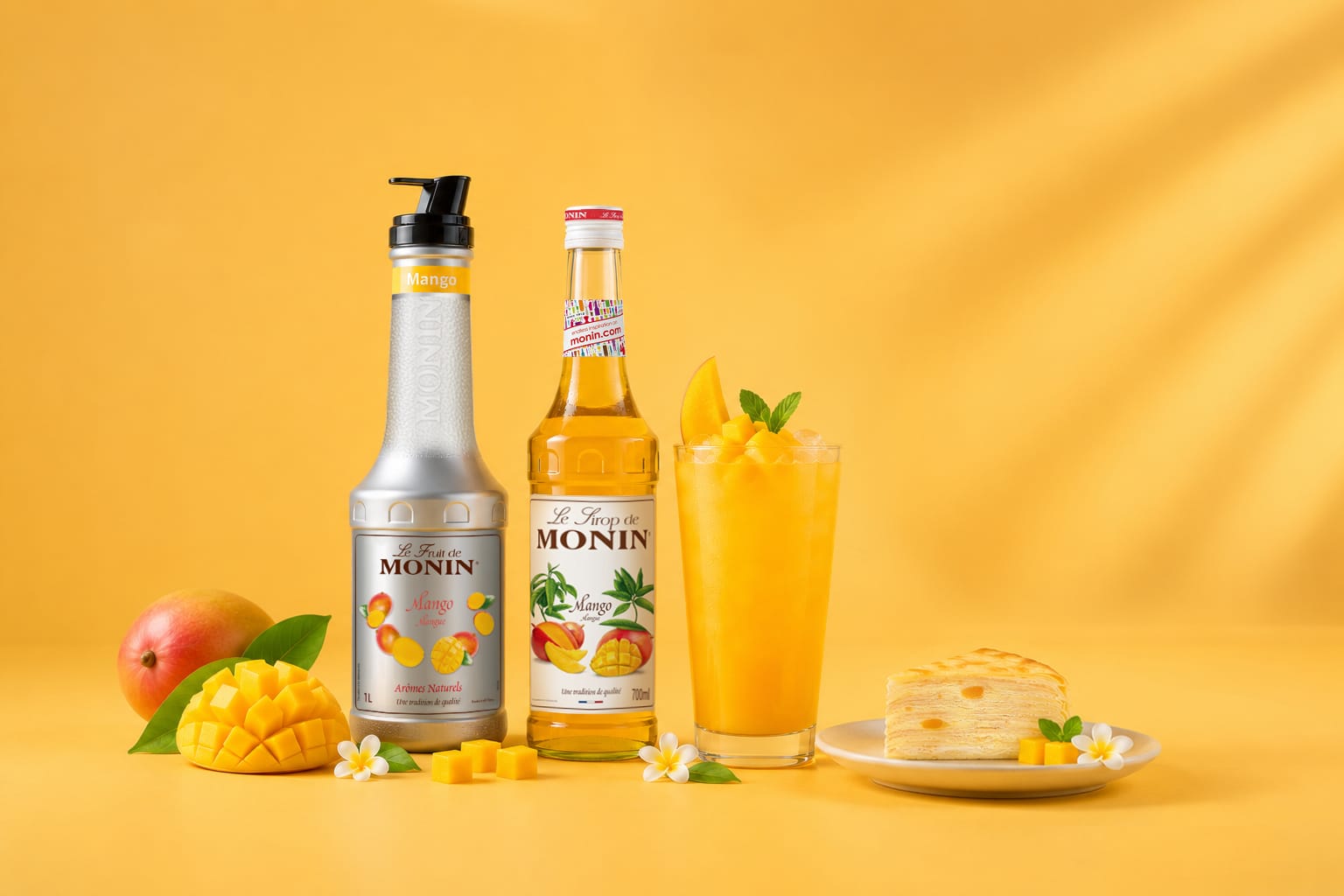 芒果季熱潮來襲　開元食品搶攻夏季餐飲黃金商機 - MONIN, 戀‧奶精球, 芒果季, 開元焙工房, 芒果千層蛋糕 - 敗家達人推薦