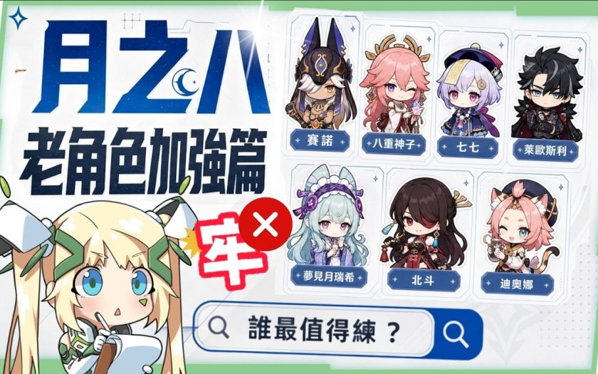 【原神】月之八7位「牢」角色史詩加強▸八重神子傷害、手感大質變！七七搖身一變星超導T0光環輔、賽諾/萊歐斯利傷害大飆升！技能/配裝/手法改動一次看！ ▹璐洛洛◃ - 月之八, 璐洛洛, 原神 - 敗家達人推薦