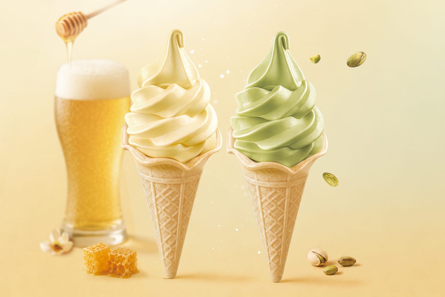 大人系霜淇淋來了！開元食品推蜂蜜啤酒、開心果兩款風味新品　 - 開元食品, 蜂蜜啤酒風味, 開心果風味 - 敗家達人推薦
