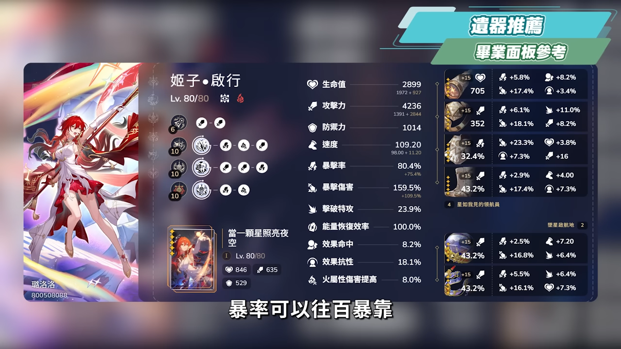 【崩壞星穹鐵道】🚀 姬子·啟行🔥培養全攻略▸開「姬甲」上太空！平民單卡成形！「三輔一」最強輪椅配隊！遺器/光錐/星魂/抽取建議! ▹璐洛洛◃ - 璐洛洛, 崩壞星穹鐵道, 姬子·啟行 - 敗家達人推薦