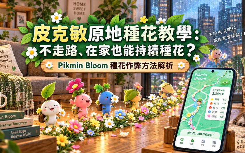皮克敏原地種花教學：不走路、在家也能持續種花？Pikmin Bloom 種花作弊方法解析 - 1